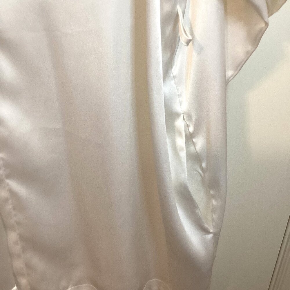 Victoria Secret 'I do' Women's White Silky Brides Bathrobe Wedding Short Robe - Picture 5 of 8